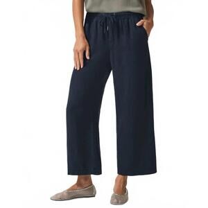 NEW SPLENDID angie crop wide leg pant in navy